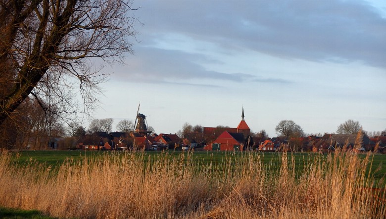 Blick auf Rysum von der Meerstrae